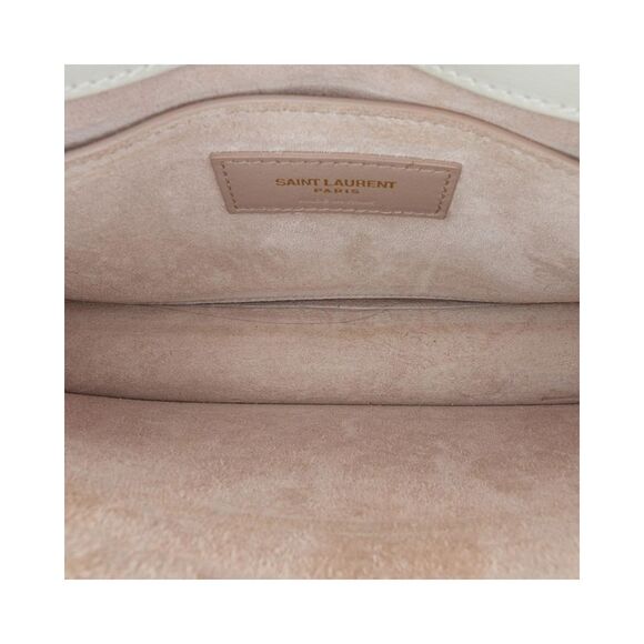 Pre Loved Saint Laurent Sunset Chain Wallet on Chain Women White Crossbody Bags - Picture 4 of 8